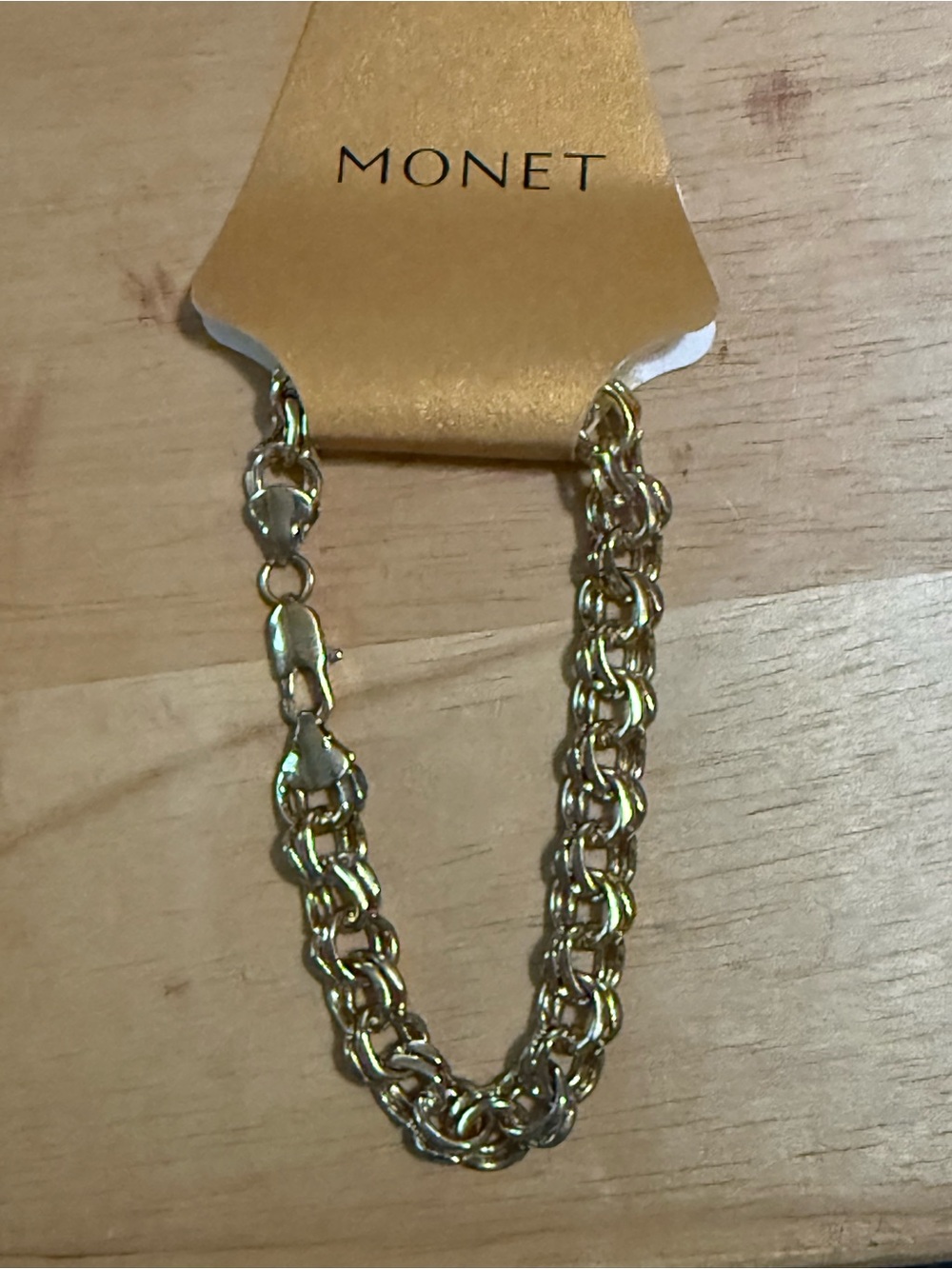 Monet Double-Link Gold Plated Chain Bracelet
